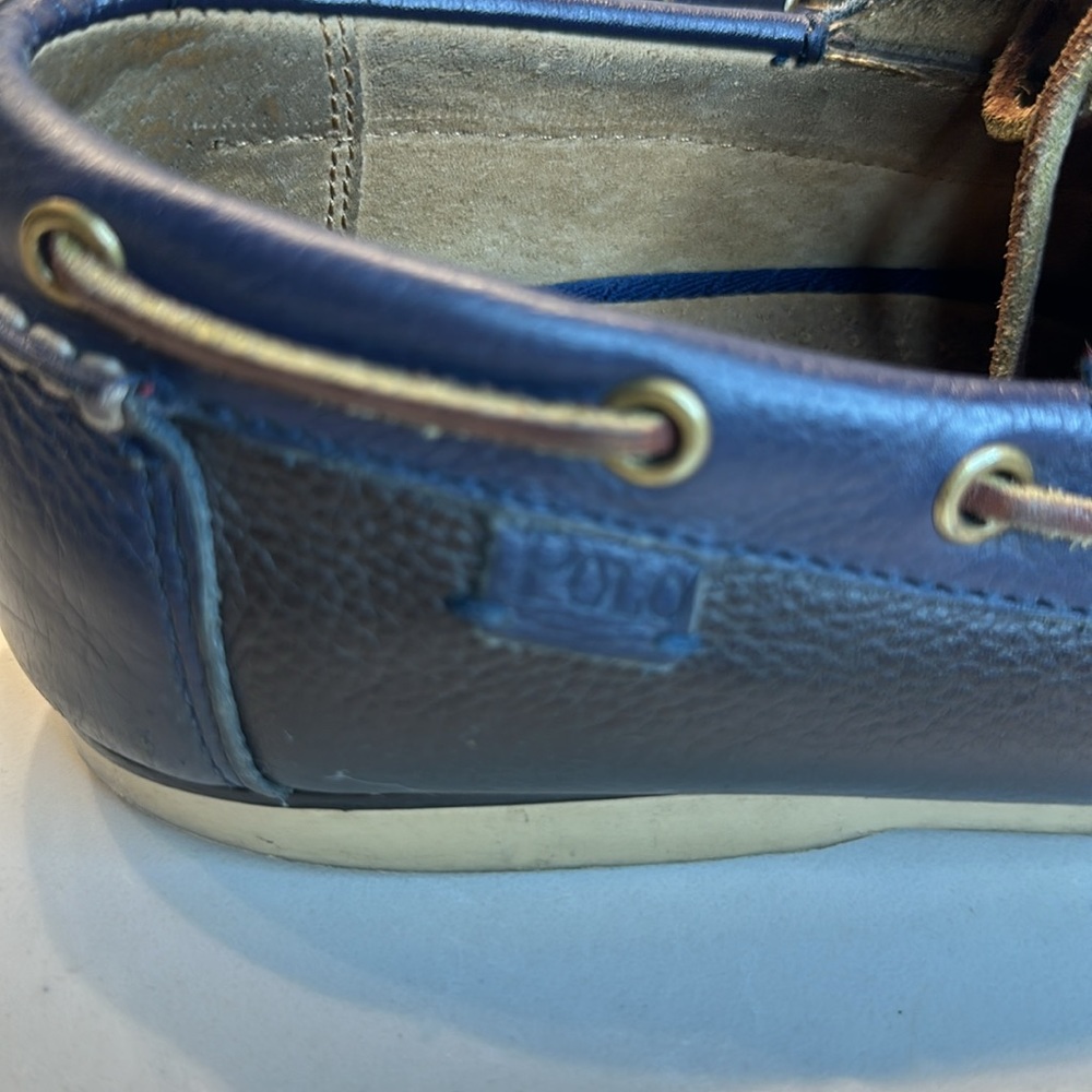 RALPH LAUREN POLO 11 Bienne Mens Brown/Blue
Leather Lace Loafers Shoes - Picture 8 of 10